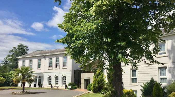 Manor of Groves wedding venue exterior with landscaped grounds