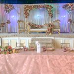 Wedding stage decoration styled for Leyton and Monisha's wedding